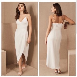 🆕 BHLDN Anthropologie Crepe V-neck Dress